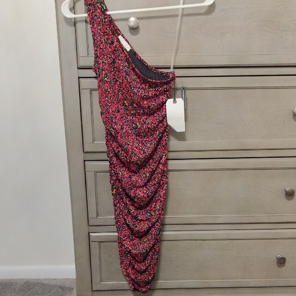 Floral One-Shoulder Dress
